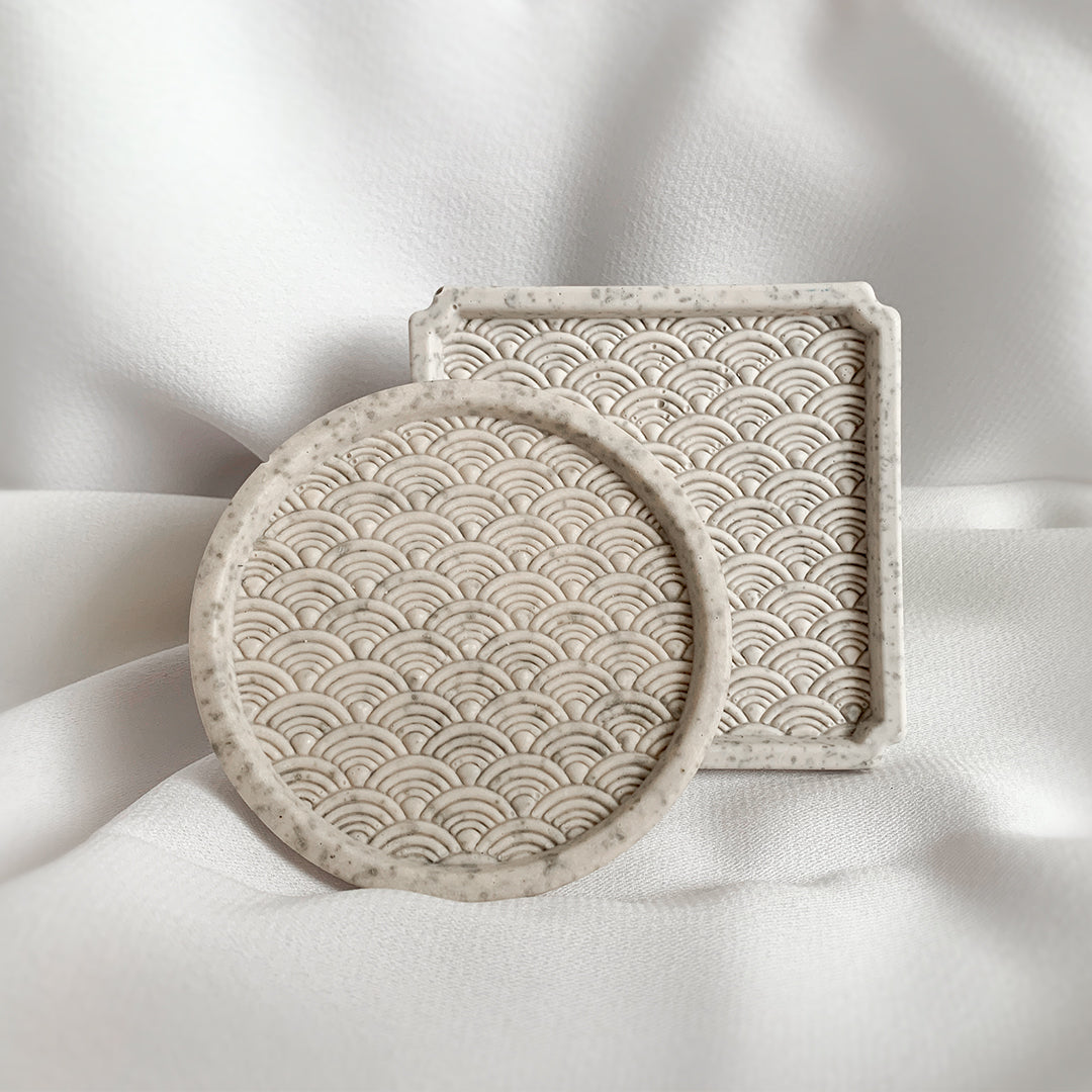 Tea-infused Wave Square Coaster