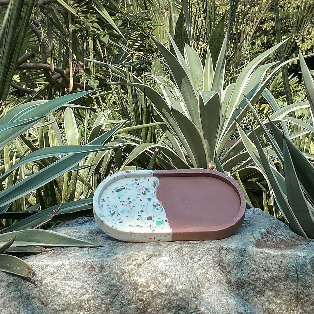 Plastic Terrazzo Pill Tray