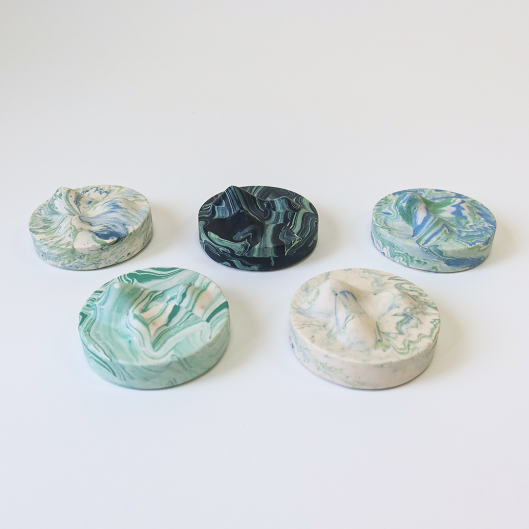 Mountain Glass Set - Greens