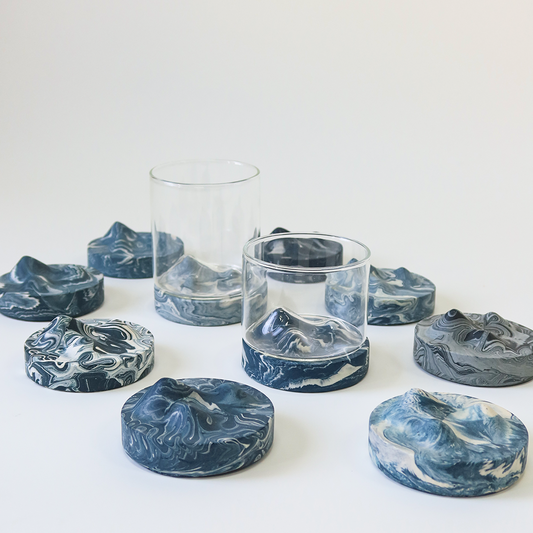 Mountain Glass Set - Blues