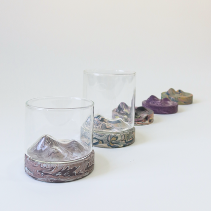 Mountain Glass Set - Purples