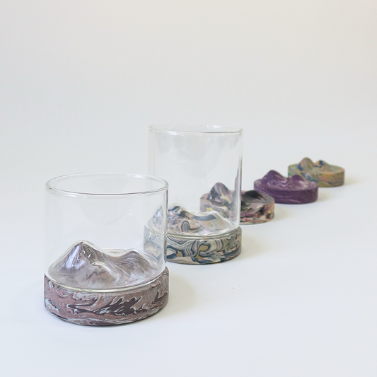 Mountain Glass Set - Purples