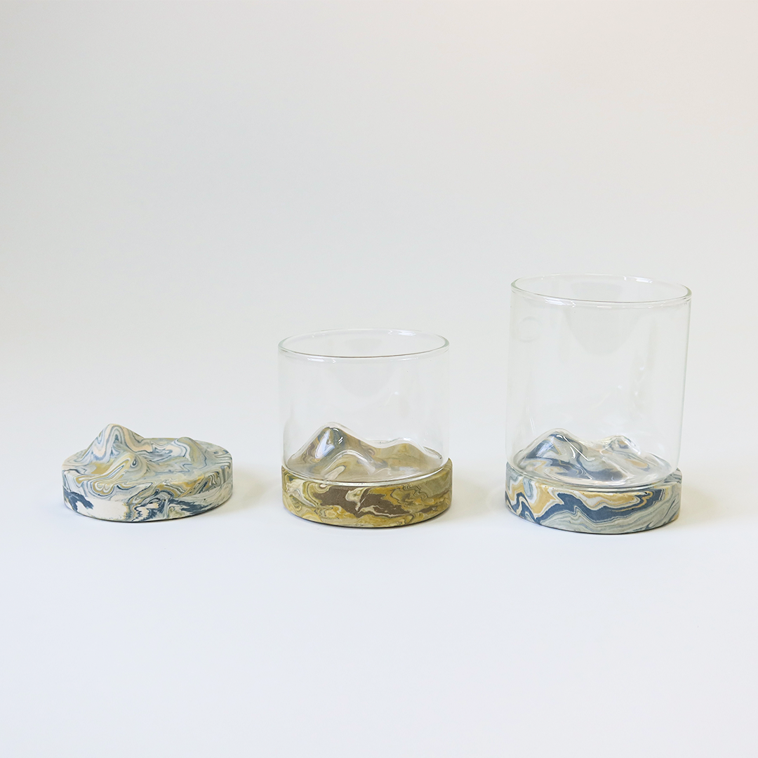 Mountain Glass Set - Yellows